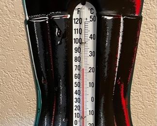 Vintage Coca Cola Bottle Thermometer Sign Coke Advertising 29.5x8.5in HxWxD