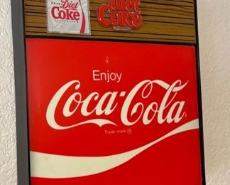 Coca Cola Diet Coke Clock Advertising Sign 21x10x3in HxWxD