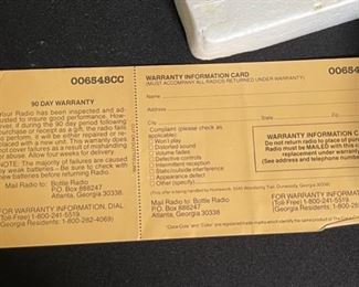 1970s Coca Cola Bottle Radio in Box vintage Box: 9x3.75x3.25in HxWxD