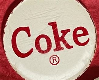 Vintage Coke Vending Machine Medallion Acrylic Coca Cola 1 5/8in Diameter