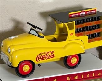 Coca Cola Die Cast Pedal Delivery Truck Limited Edition 1:3 Scale Coke Box: 18.5x15.5x6.25in HxWxD