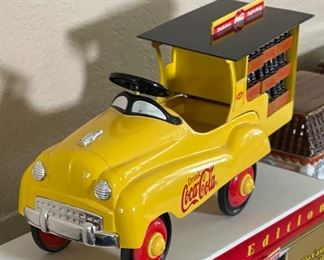 Coca Cola Die Cast Pedal Delivery Truck Limited Edition 1:3 Scale Coke Box: 18.5x15.5x6.25in HxWxD