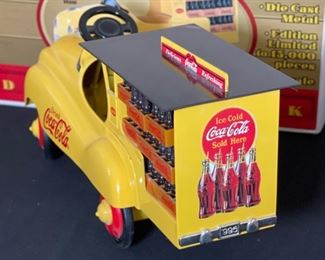Coca Cola Die Cast Pedal Delivery Truck Limited Edition 1:3 Scale Coke Box: 18.5x15.5x6.25in HxWxD