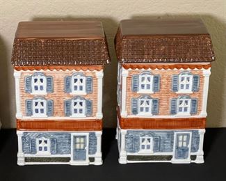 Set of 5 Coca Cola Canister Collection Cookie Jars Coke Largest: 10.5x7x5in HxWxD