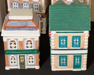 Set of 5 Coca Cola Canister Collection Cookie Jars Coke Largest: 10.5x7x5in HxWxD