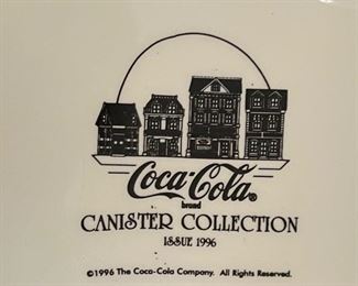 Set of 5 Coca Cola Canister Collection Cookie Jars Coke Largest: 10.5x7x5in HxWxD