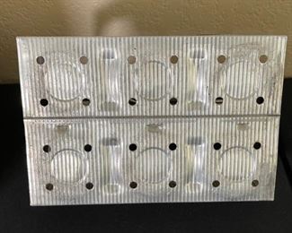 1950s Coca Cola Aluminum 6-Pack Bottle Carrier Metal Coke 6.5x8.25x5.5 HxWxD