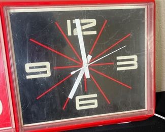 1985 Enjoy Coke Clock Side Sign 13x21x3in HxWxD