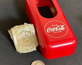 NOS Coca-Cola Antique Action Mfg Bottle Opener Cap Catcher for Cooler or Vending 1.25x6x2.75in HxWxD