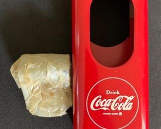 NOS Coca-Cola Antique Action Mfg Bottle Opener Cap Catcher for Cooler or Vending 1.25x6x2.75in HxWxD