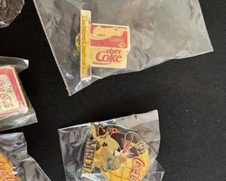 Lot of 8 Coca Cola pins 1974 Coke