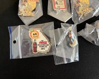 Lot of 8 Coca Cola pins 1974 Coke