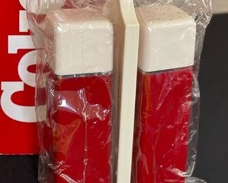 Coca Cola Salt & Pepper Vending Machines NIB Coke Box: 7.5x4x2in HxWxD
