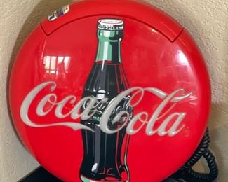 Coca Cola Button Sign Phone 12in Diameter