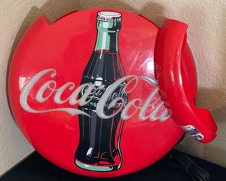 Coca Cola Button Sign Phone 12in Diameter