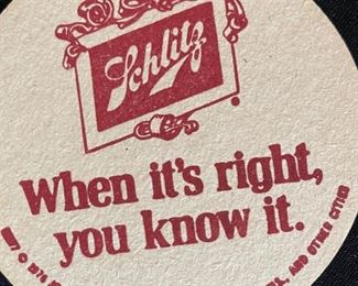 37pc 1976 Schlitz Beer Coasters 3.5in Diameter