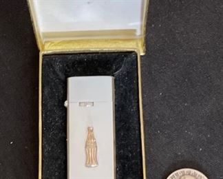 Coca Cola Barrow Lighter in box Coke Lighter: 2.25x1in
