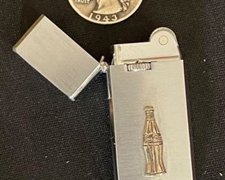 Coca Cola Barrow Lighter in box Coke Lighter: 2.25x1in