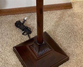 Wood Floor Lamp 62in H