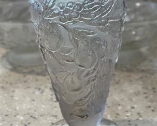 24pc Consolidated Art Glass Martele line Five fruits pattern in French French Crystal Depression Glass