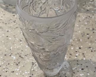 24pc Consolidated Art Glass Martele line Five fruits pattern in French French Crystal Depression Glass