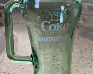 6pc Coca Cola Coke Cowboy Whataburger Glasses Coke 6x4x3in