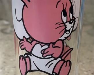 2pc 1970s Pepsi MGM Glasses Collector Series Tom & Jerry 6.25in H x 3in diameter