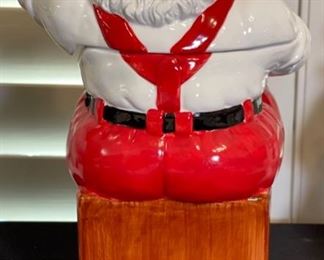 Coca Cola Santa Cookie Jar Earthenware Coke 14x9x7in HxWxD