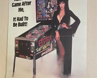 1989 Elvira Pinball Poster 22x17in