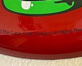 Coca Cola Button Sign 1990 12in 12in dia