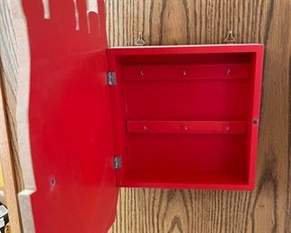 Coca Cola Bottle 6-Pack Wood Key Cabinet Holder Coke 13x11x2.5in HxWxD