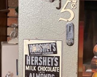 Hershey Chocolate Bar Vending Machine 5 Cent Frost Candy Vender Model C 28x9x9.5in HxWxD