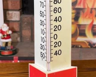 1970s Coca-Cola Plastic Thermometer #1 15x5.75x4in HxWxD