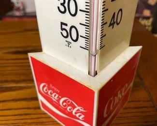 1970s Coca-Cola Plastic Thermometer #1 15x5.75x4in HxWxD