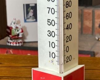1970s Coca-Cola Plastic Thermometer #2 15x5.75x4in HxWxD