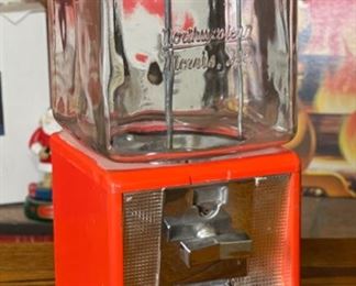 Folz Gumball Machine Northwestern Morris ILL Vending 16x6.75x7in HxWxD
