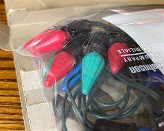 Sears Happi Time Christmas Tree Lights Vintage Box: 2x12x7in HxWxD