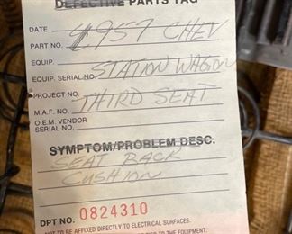 1956-1957 Chevy Rear 3rd Row Seat Back & Bottom 44x19in