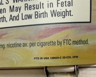 1990 Camel Cigarettes Smooth Character Motorcycle Store Display Sign 18x49.5in