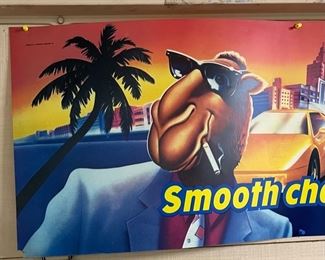 1989 Camel Cigarettes Smooth Character Sports Car Store Display 18x49.5in