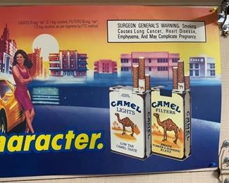 1989 Camel Cigarettes Smooth Character Sports Car Store Display 18x49.5in