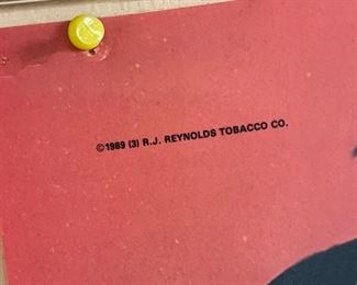 1989 Camel Cigarettes Smooth Character Sports Car Store Display 18x49.5in