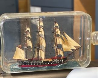 AS-IS Miller High Life Ship in a Bottle Display Sign 9.5x14.5x4in HxWxD