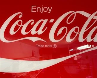 1980s Coca Cola Acrylic /Plexiglass Sign insert 19x35.75in