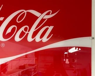 1980s Coca Cola Acrylic /Plexiglass Sign insert 19x35.75in