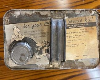 Firestone RU Glyde Rubber Lubricant Can Vintage 10.5x6.75x4.25in HxWxD