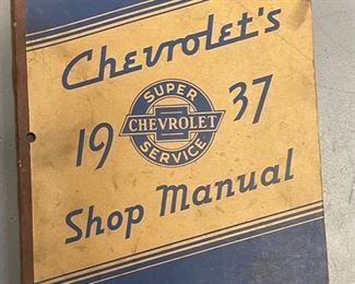 1937 Chevy Shop Manual Super Service Chevrolet 10.75x8.5in