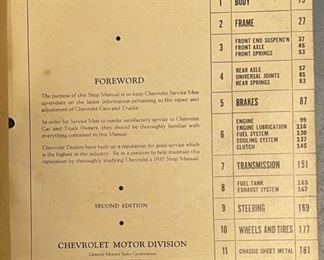1937 Chevy Shop Manual Super Service Chevrolet 10.75x8.5in