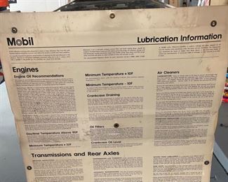 Mobil Oil Disc Chart 1964 to 1971 Gas Station Service Shop 42x27in