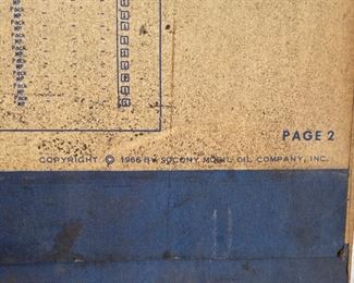 Mobil Mobiloil 1966 Lubrication Recommendation Chart 27x16in